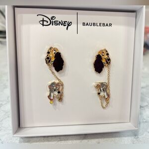 Disney BaubleBar Lady & the Tramp Gold Earrings